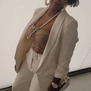 Elegant Cream Women's Suit